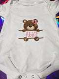 Embroidered Personalized Girl Onesie