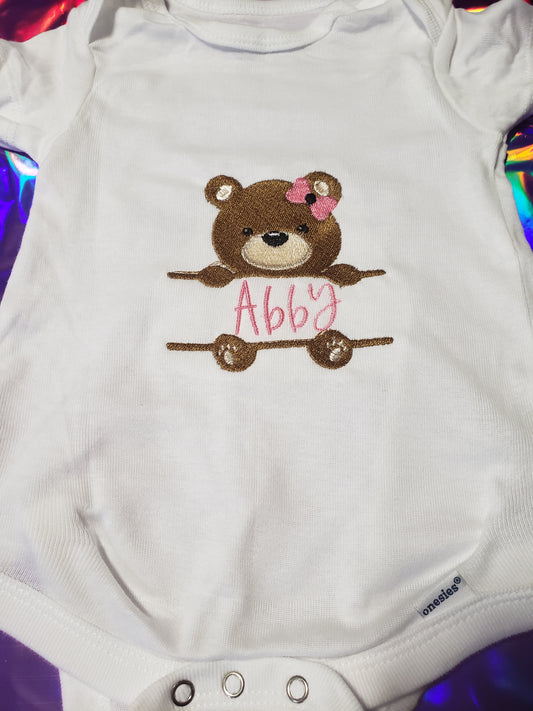 Embroidered Personalized Onesie Girl or Boy