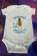 Embroidered lil peanut onesie