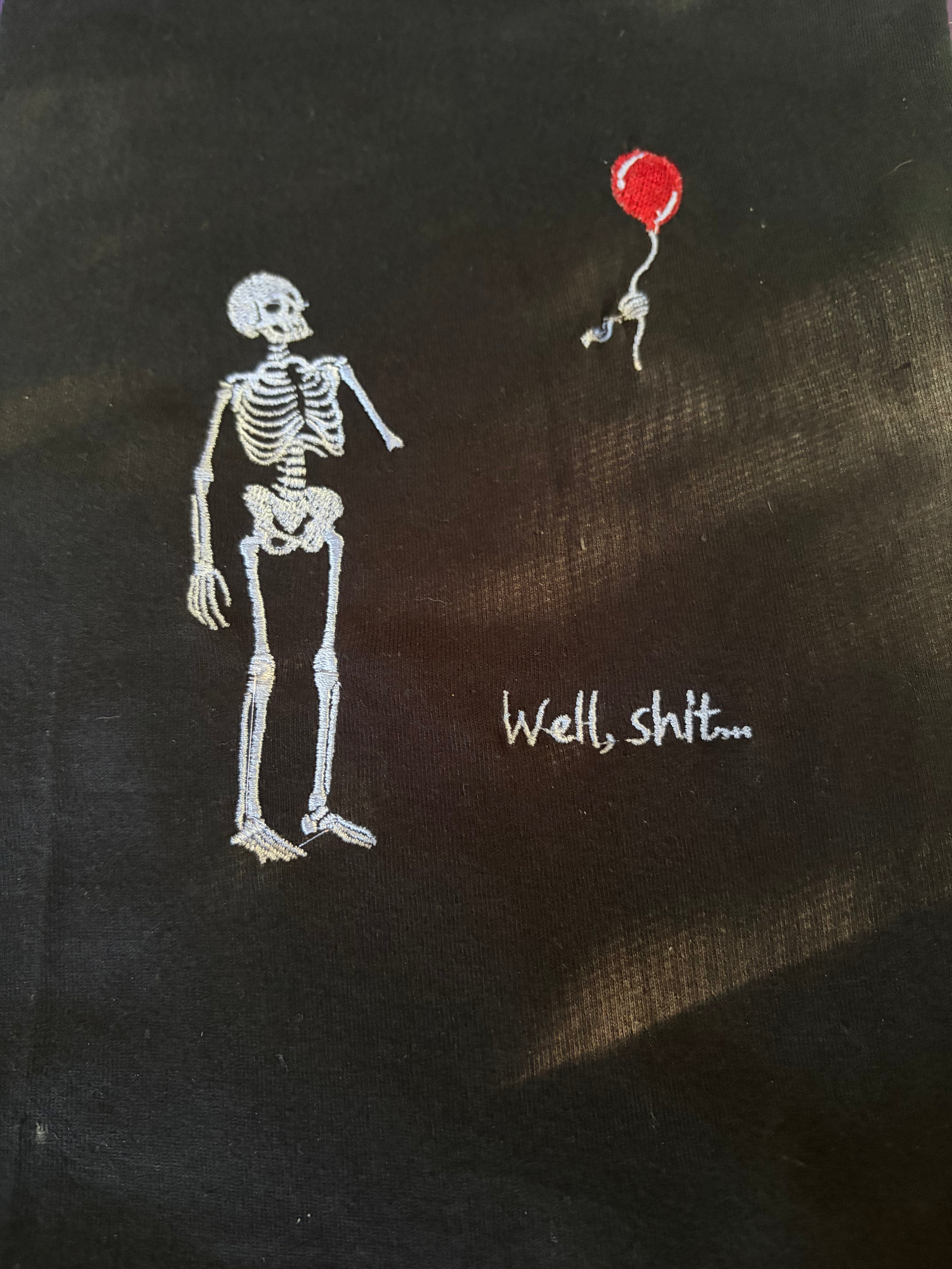 Adult Embroidered Skelton