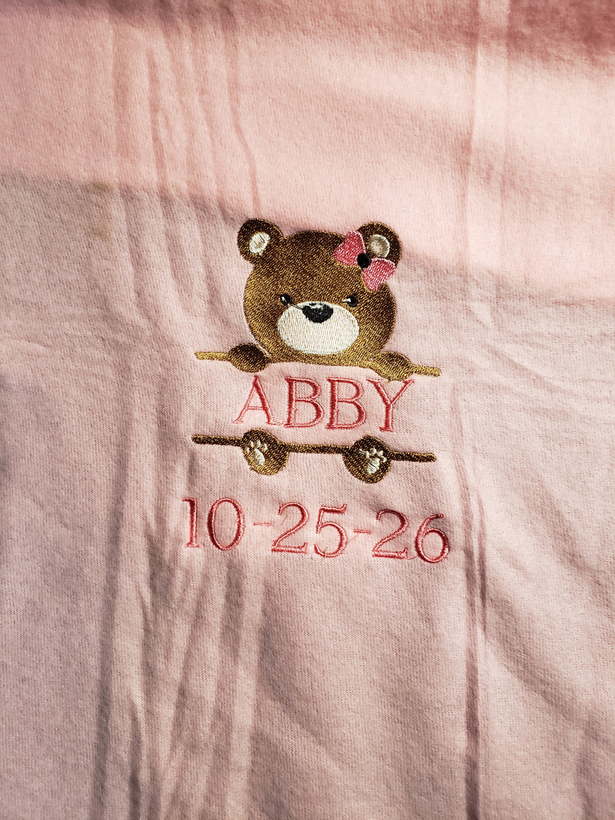 Personalized Embroidered Receiving Blanket